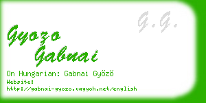 gyozo gabnai business card