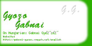 gyozo gabnai business card